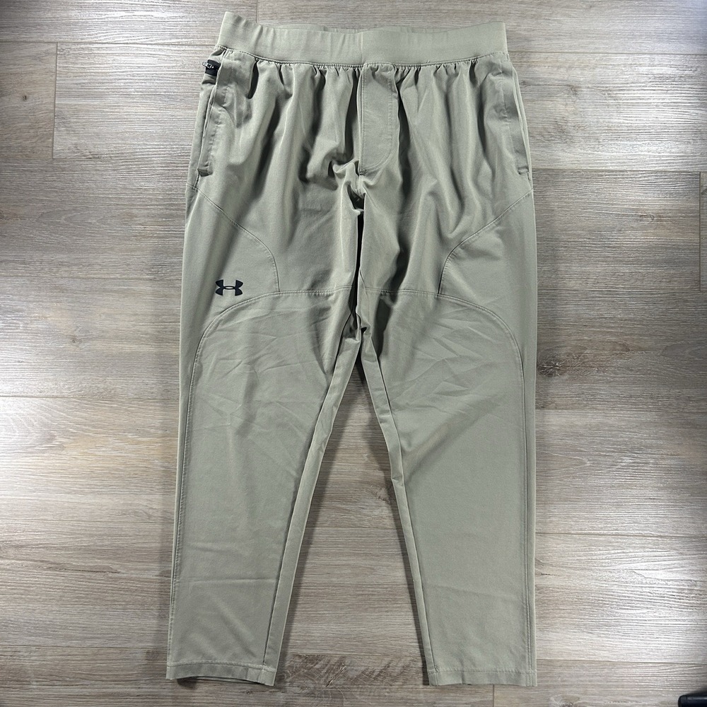Under Armour Unstoppable Tapered Pants Men's XL Khaki Beige UA Storm Stretch